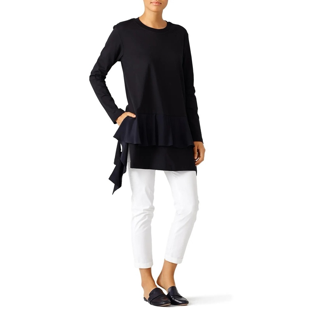 Marni Black Peplum Tunic Top IT Size 40/ US Size 4